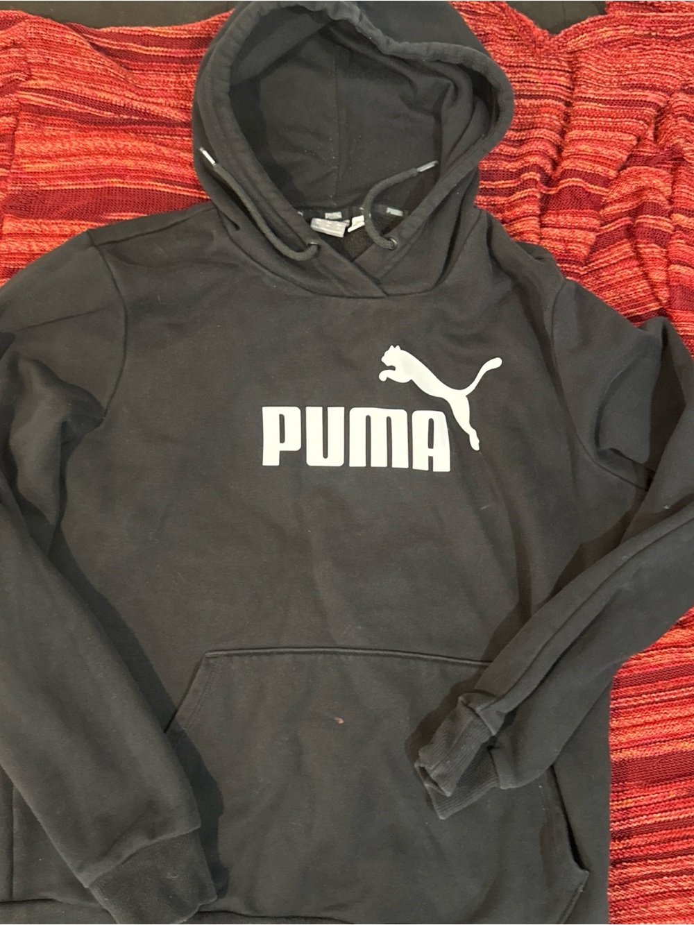 Puma Black Hoodie with White Logo